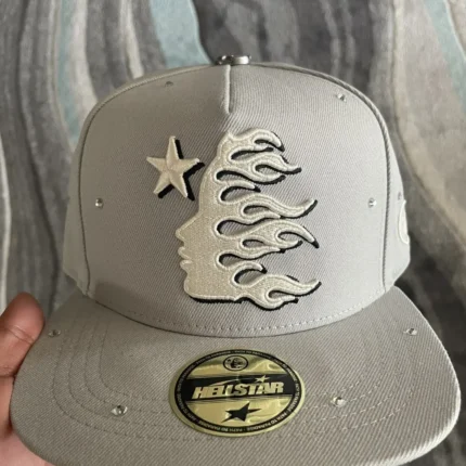Hellstar og logo grey rhinestone