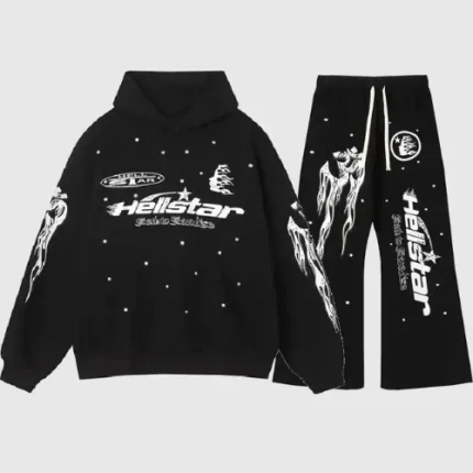 Unisex Black Hellstar Studios Records Star Flare Tracksuit