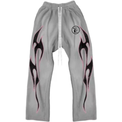 Hellstar Grey Future Flame Sweatpants Grey