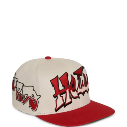 Hellster records snapback logo red hat